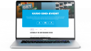 GUSO conference desktop mockup met interface van een website