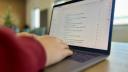 Man works on google drive document in lighthouse