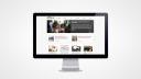 Desktop mockup met interface van een website
