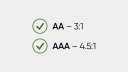 Typography contrast AA en AAA WCAG