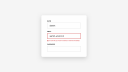 Formulier element met error state melding